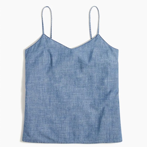 NWT J. Crew Cami Top Chambray Denim Size 2 - Picture 3 of 6
